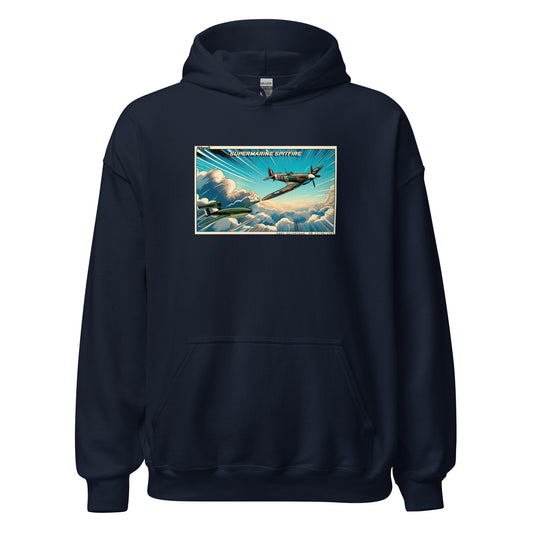 Spitfire vs V-1 Flying Bomb Hoodie