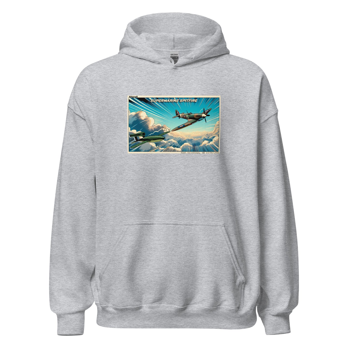 Spitfire vs V-1 Flying Bomb Hoodie