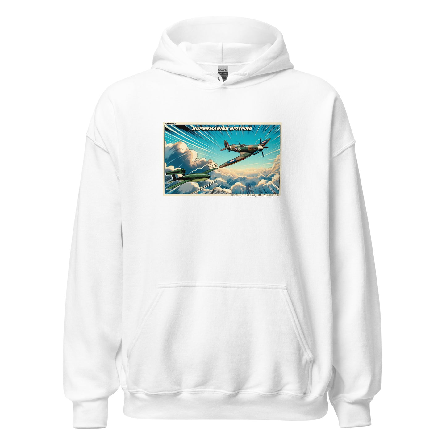 Spitfire vs V-1 Flying Bomb Hoodie